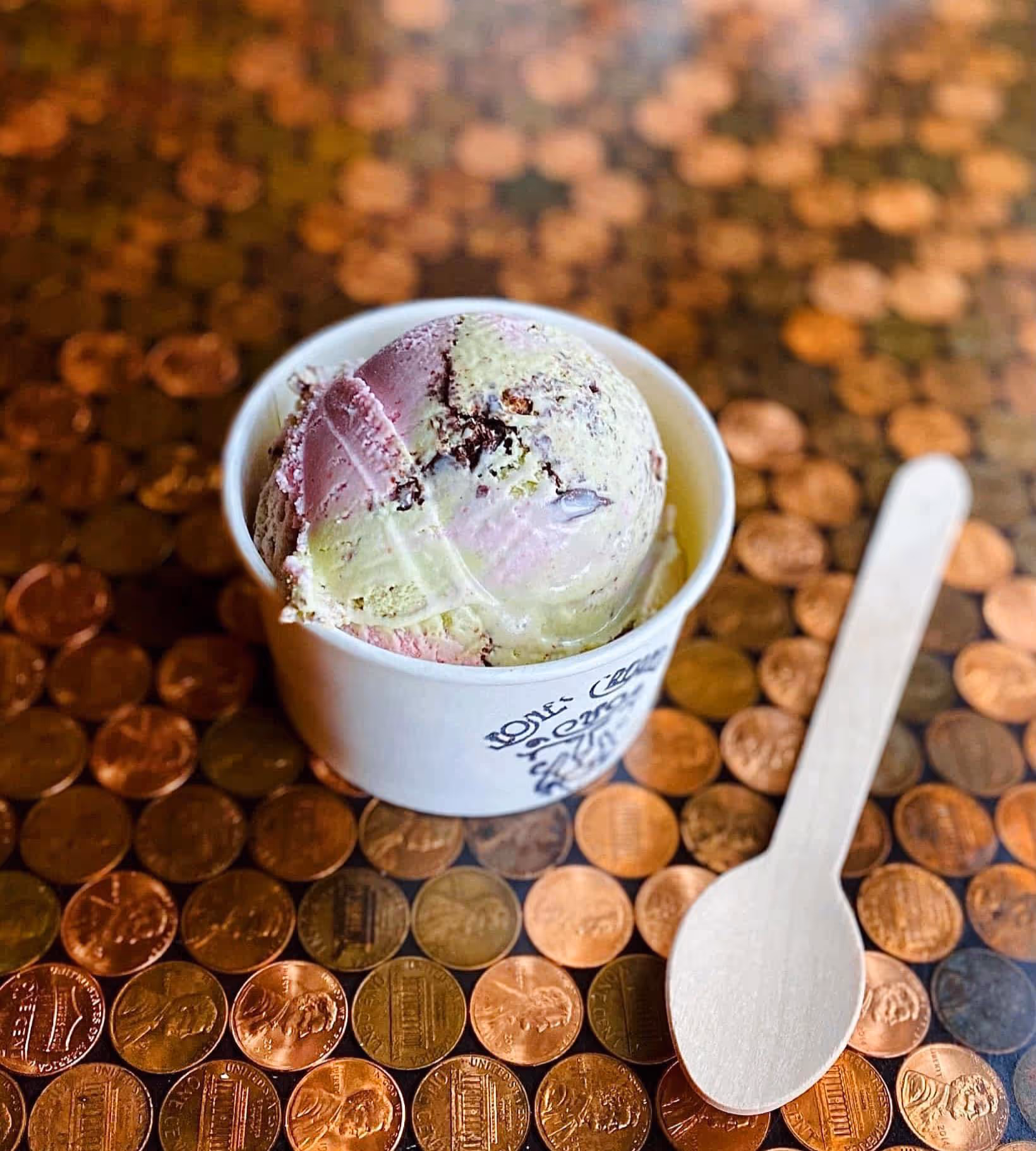Trout ice cream at Leones' Creamery