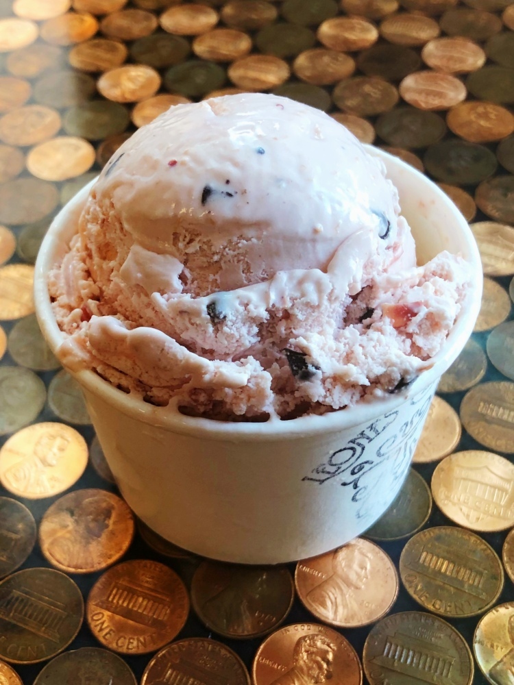 Sweet, nostalgic cherry ice cream, chock-full of mini chocolate chips