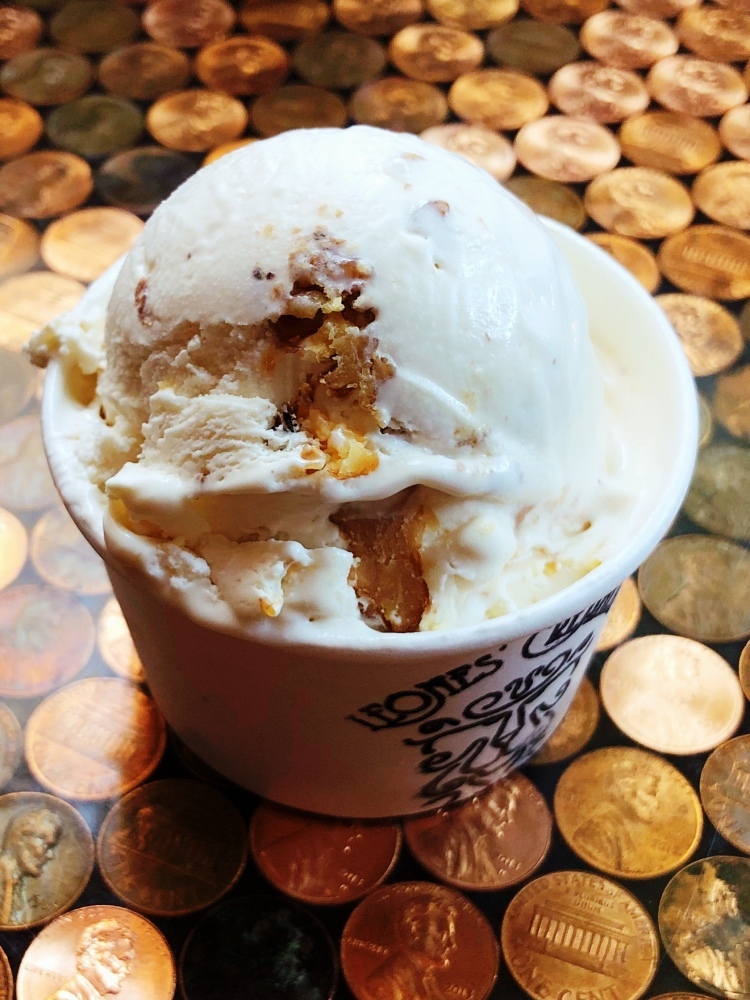 Perfectly delicious and nostalgic. Creamy maple ice cream, chock-full of toasty, maple, salty-sweet pecans. 