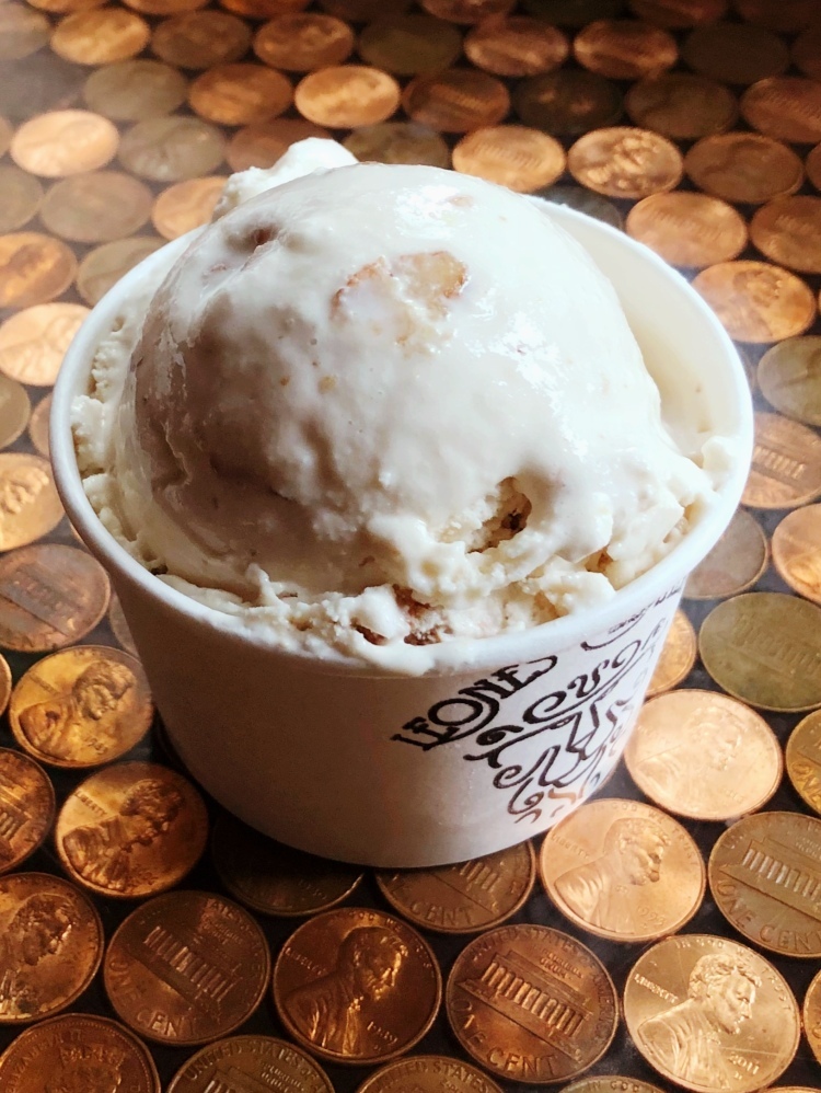 A classic flavor, made vegan! Creamy coconut-maple ice cream, studded with candied maple walnuts.