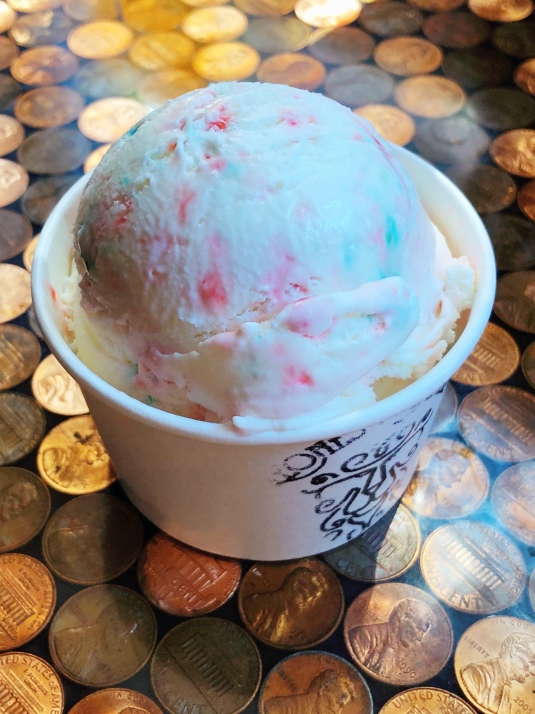 Sweet and tangy citrus ice cream riddled with poppy, crackly, fizzy Pop Rocks! Only available around the 4th of July!