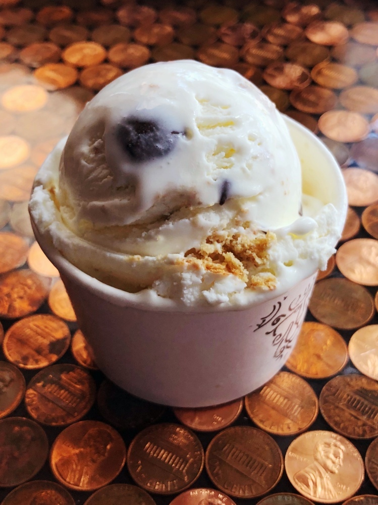A quintessential summer scoop! Marshmallow ice cream riddled with graham crackers, chocolate chips, and mini marshmallows.