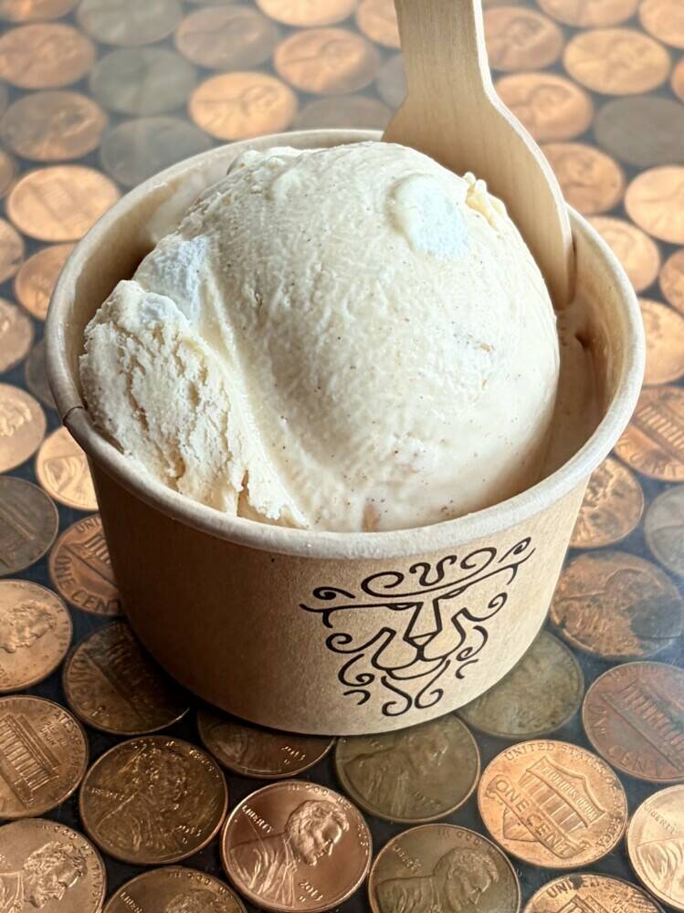 In honor of Scooby Day (proceeds benefit the Western Hills Humane Society)! We made a peanut butter, cinnamon ice cream, and tossed in mini marshmallows, waffle cone pieces, and peanuts!