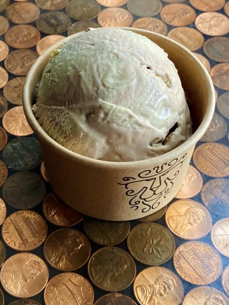 Our Milk Chocolate and Matcha ice creams, swirled together with mini mochi pieces! (psst...mochi are Japanese sweet, chewy, little cakes made from rice flour!)