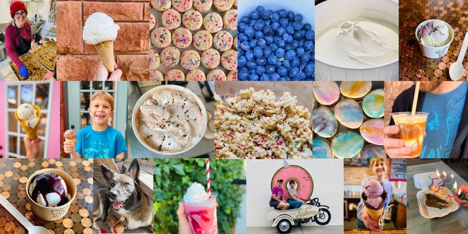 Various images by Leones Creamery